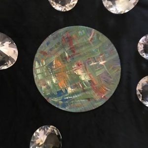 Artsy Hand Designed & Hand Painted Accent Decor Plate